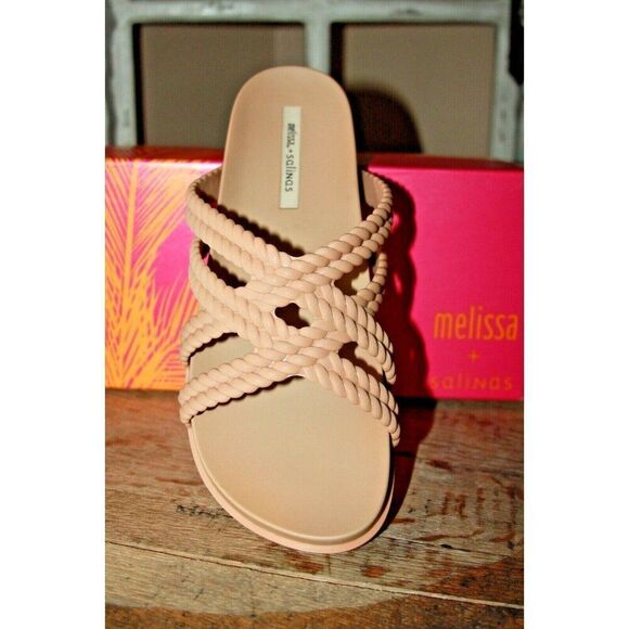 Melissa + Salinas Shoes Cosmic Women's 10 Rubberized Sandal - New - Picture 4 of 5